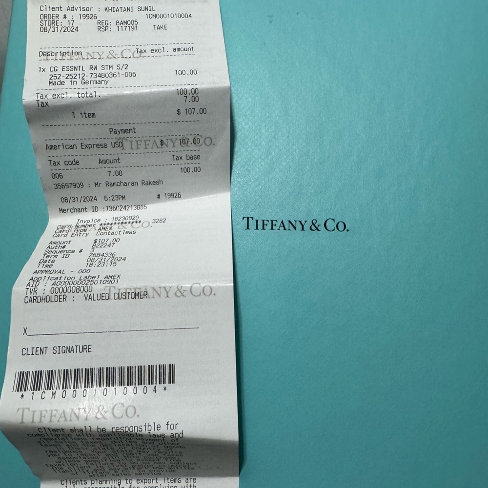 Tiffany & Co. Signature Blue Folder